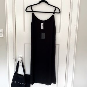 Brand New Black Aritzia Midi Slip Dress Size Small